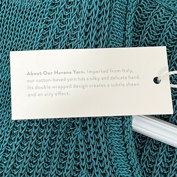 J Mclaughlin Donovan Sweater XS NWT $198 Green Knit Long Sleeve Havana Cotton - Picture 5 of 7